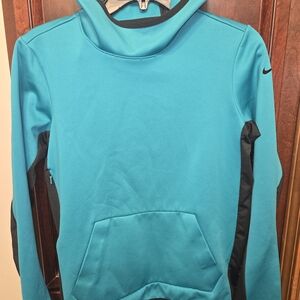 Nike Dri Fit Teal and Black Hoodie